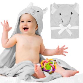 Hooded Baby Towels (33x33 Inch) - Soft Terry Cotton with Bear Face Design