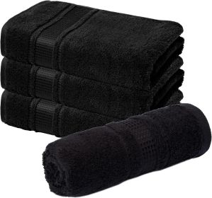 4 Piece Washcloths Set, 100% Turkish Cotton Towels for Body and Face Towels, 12 in x 12 in, Absorbent, Quick Dry, Durable and Soft, Baby Wash Cloths