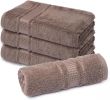 4 Piece Washcloths Set, Absorbent Cotton Towels for Body and Face, 12 in x 12 in, Quick Dry, Durable and Soft, Baby Wash Cloths, Wash Rags for Kitchen