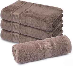 4 Piece Washcloths Set, Absorbent Cotton Towels for Body and Face, 12 in x 12 in, Quick Dry, Durable and Soft, Baby Wash Cloths, Wash Rags for Kitchen
