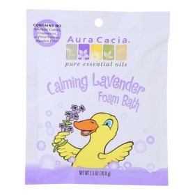 Aura Cacia Calming Foam Bath Lavender Essential Oil, duck - Case Of 6 - 2.5 Oz