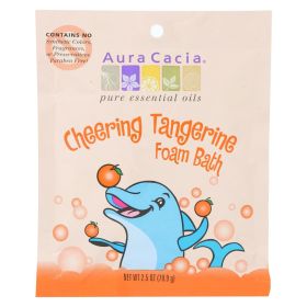 Aura Cacia - Cheering Foam Bath Tangerine And Sweet Orange Essential Oils, dolphin - Case Of 6 - 2.5 Oz