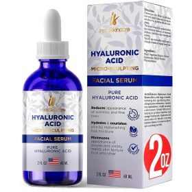 instaSkincare Pure Hyaluronic Acid Serum for Face 2oz Serum for Skin and Lips Hydrating and Moisturizing Face Serum for All Skin Types