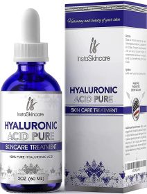 InstaSkincare Pure Hyaluronic Acid Serum for Face 2 Oz Serum for Skin and Lips  and Moisturizing Face Serum for All Skin Types