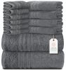 Tower 12 Pack Set Bath & Hand Towels 100% Cotton Soft & Plush