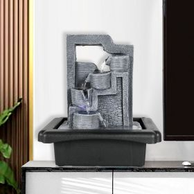 Tabletop Water Fountain with Led Light 10.6inches