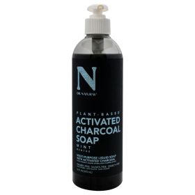 Dr. Natural's Activated Charcoal Liquid Soap - Mint for Unisex - 16 oz Soap
