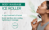 BeNat Stainless Steel Ice Massage Roller for Face and Body, Cryotherapy Skin Cooling and Pore Shrinking Tool