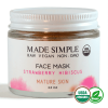 Made Simple Skincare - Organic Vegan Strawberry Hibiscus FACE MASK for Mature Skin
