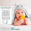 Hooded Baby Towels (33x33 Inch) - Soft Terry Cotton with Bear Face Design
