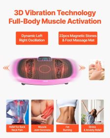VEVOR Vibration Plate Exercise Machine Full Body Fitness with Magnetic Acupoints