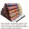 170pcs Incense Sticks with Essential Oils, Natural Fragrance for Home, Yoga, Camping, Vacation - Green, Orange, Pink
