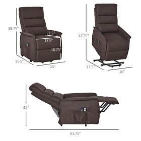 HOMCOM Electric Power Lift Recliner Chair Sofa with Massage