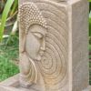 Indoor Buddha Water Fountain, Polyresin Tabletop Fountain with LED Light 9x6.5x14"