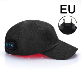 New Infrared LEDs 660nm&850nm Red Light Therapy Hair Growth Cap For Hair Regrowth Anti Hair Loss Relax Scalp Anti-inflammatory (Color: Black-EU plug)
