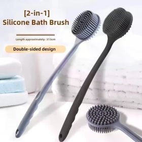 Bath Shower Scrubbing and Massaging Brush (Smell: Long handle-Black)