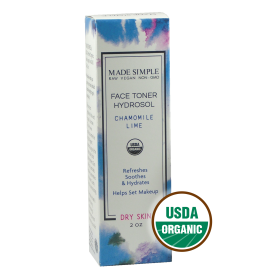 TONER for Dry Skin - Organic Vegan Chamomile Lime (Lid: Dropper)