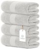Luxury Bath Towels Set of 4 Large Cotton Ultra Soft Plush Bath Towels