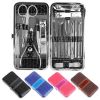 Set of 18 Pieces Nail Clipper Set & Pedicure Travel Grooming Kit with Hard Case